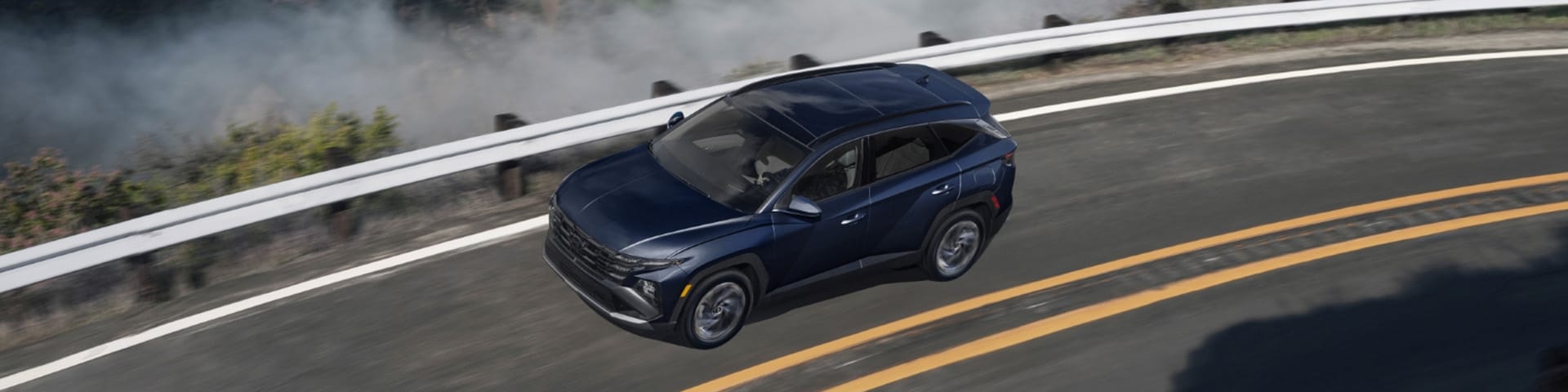 Aerial exterior view of the Hyundai TUCSON