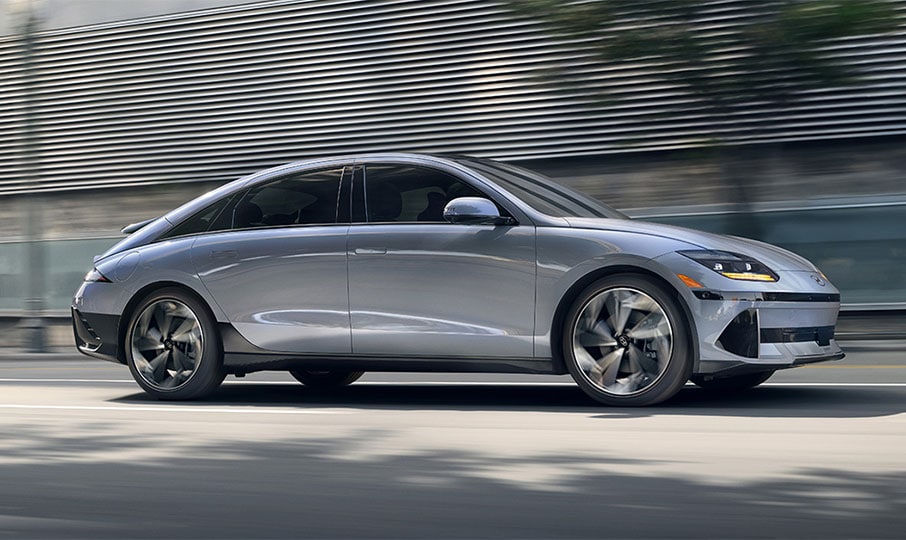 Side exterior view of the Hyundai IONIQ 6