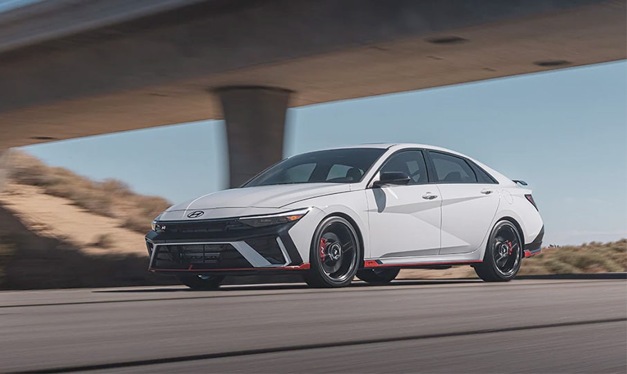 Side exterior view of the Hyundai ELANTRA N