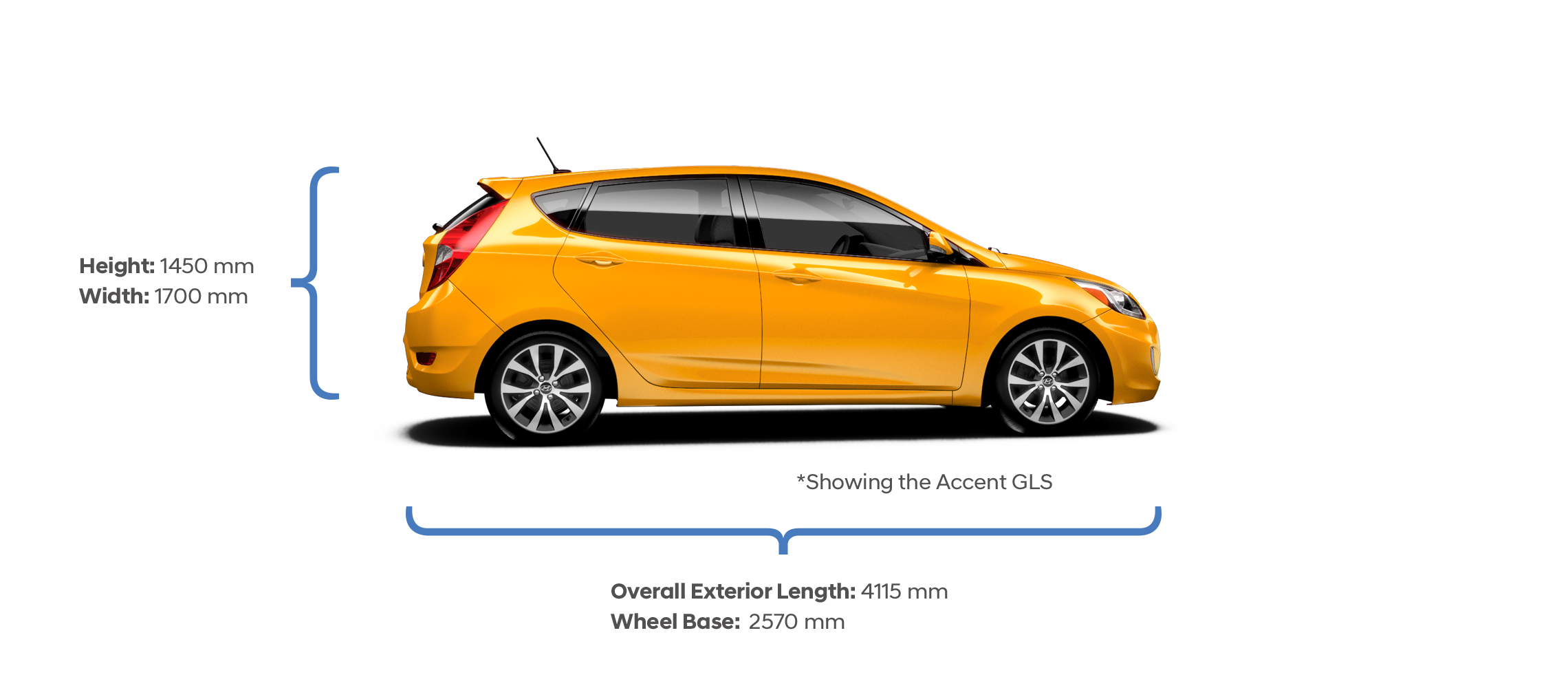 Height And Width Specification | Hyundai 5-Door Hatchback Sports Sedan  