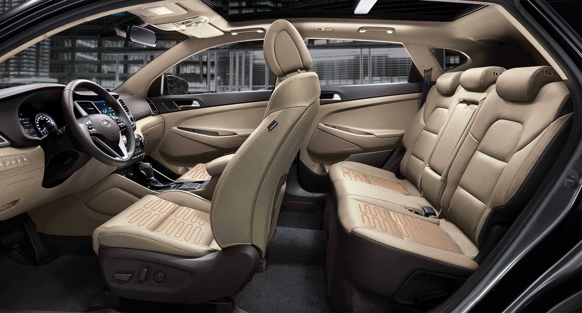 Hyundai Tucson 2020 бежевый интерьер