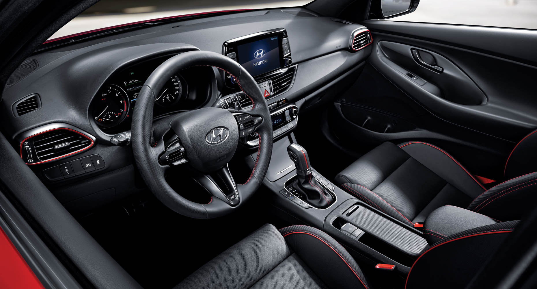 Inside the ELANTRA GT N Line.