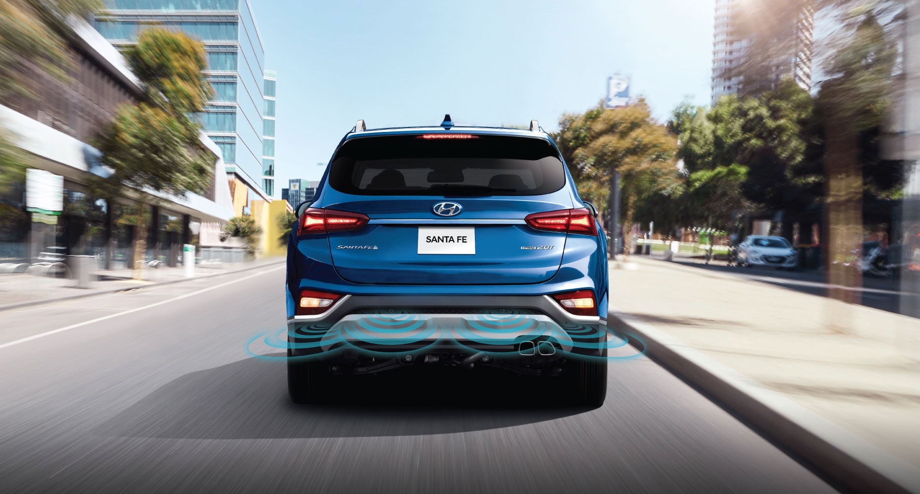 All New 2019 Hyundai Santa Fe Suv Crossover Utility Vehicle Available Parking Distance Warning Reverse