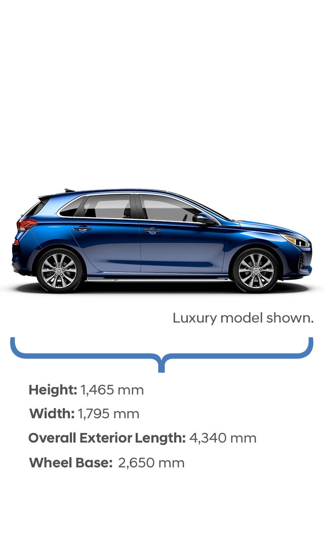 Height and width specifications of the 2020 Elantra GT