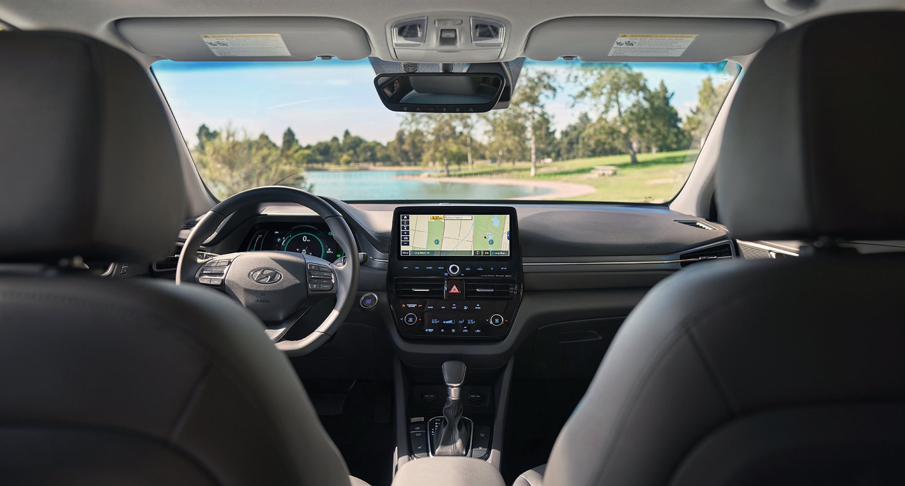 Driver and passenger seats on the 2020 IONIQ Hybrid