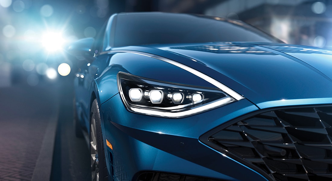 Exterior headlight of the 2020 Sonata
