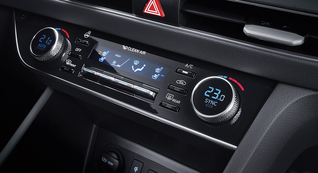 Interior temperature control on the 2020 Sonata