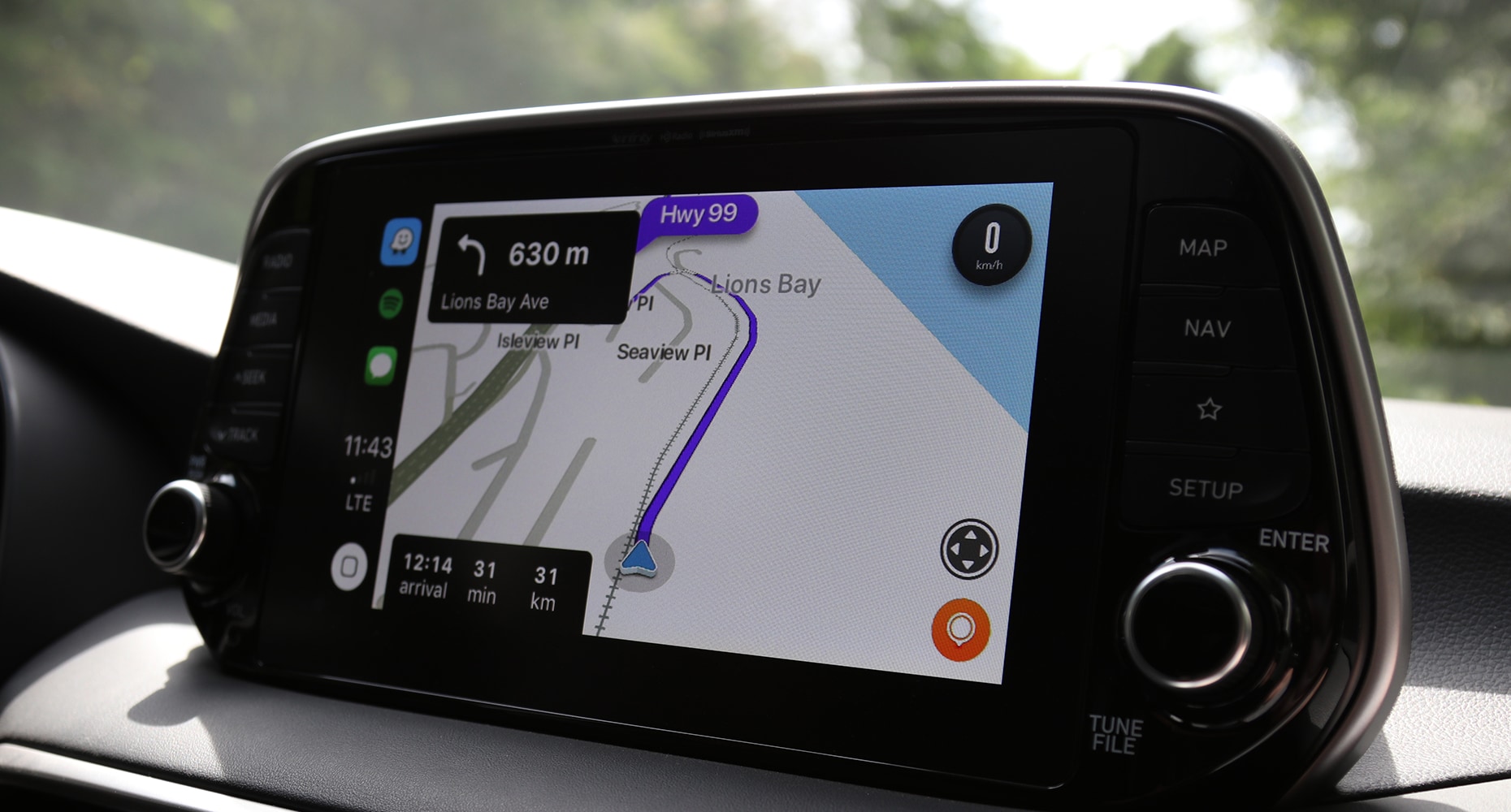 Interior image of the 2020 Tucson touch screen.