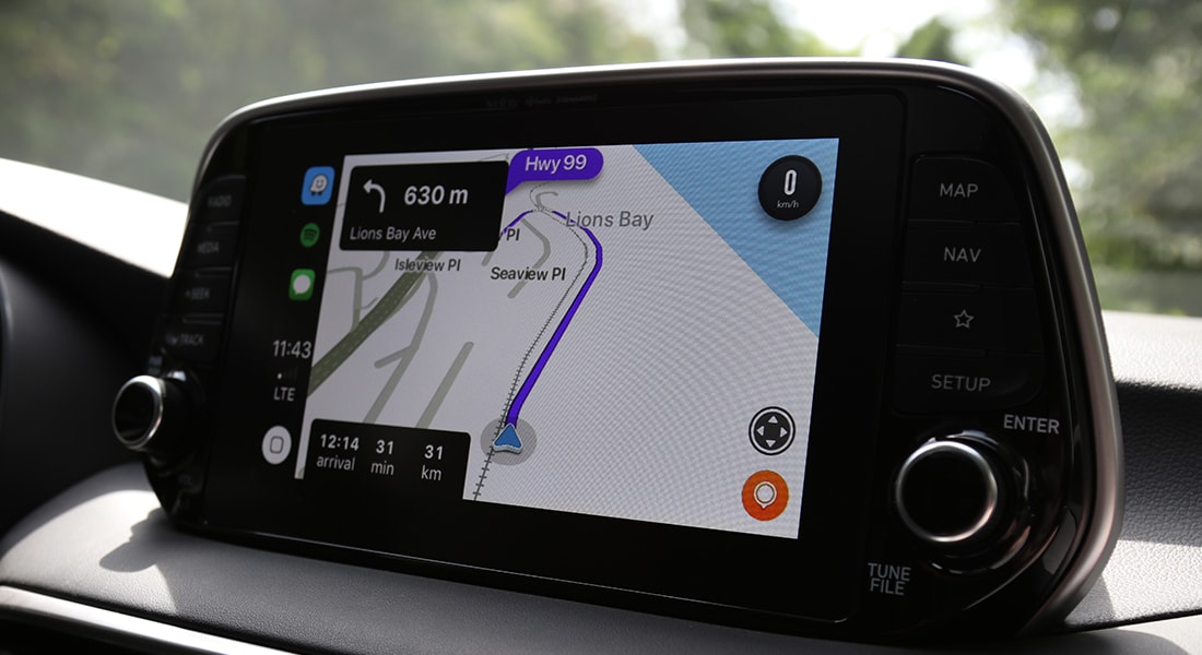 Interior image of the 2020 Tucson touch screen.