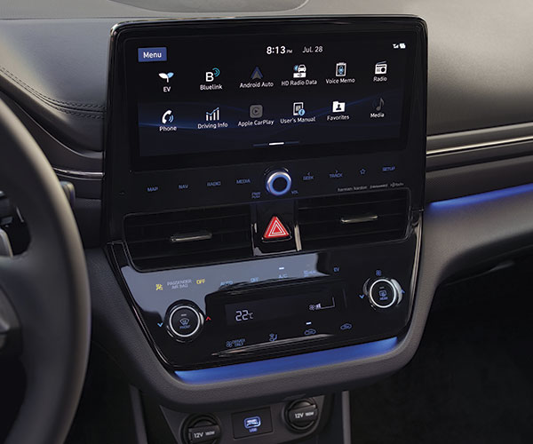 Touch screen display on the 2021 IONIQ Hybrid