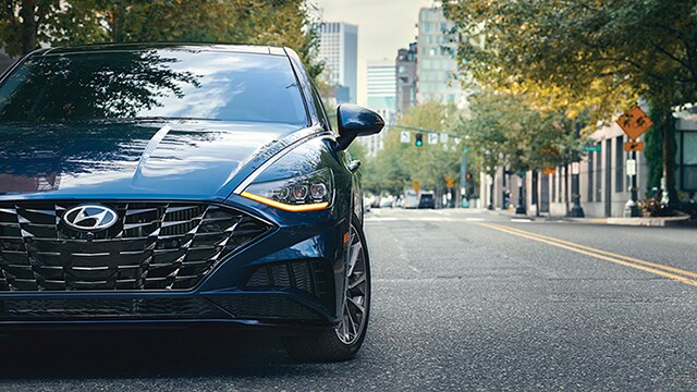 Exterior front grille on the 2020 Sonata