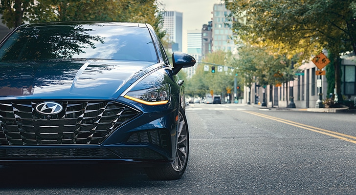 Exterior front grille on the 2020 Sonata