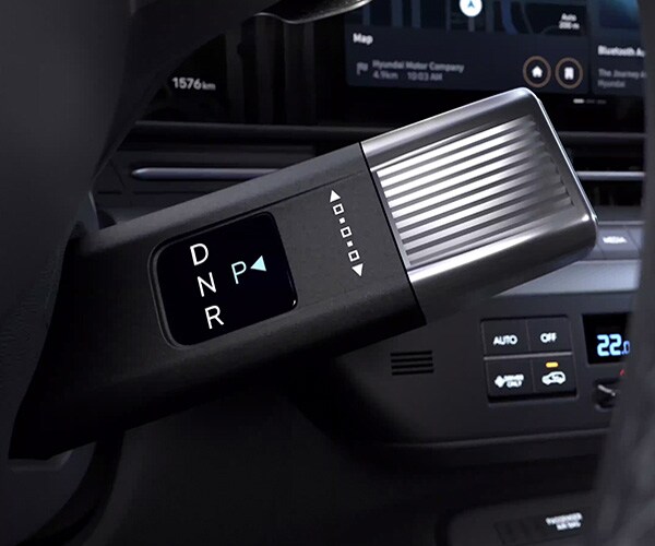 Column-mounted shift by wire in a 2026 Kona