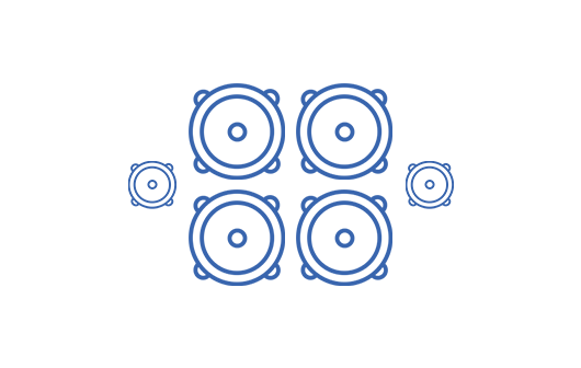 Chaine audio à 6 haut-parleurs livrable