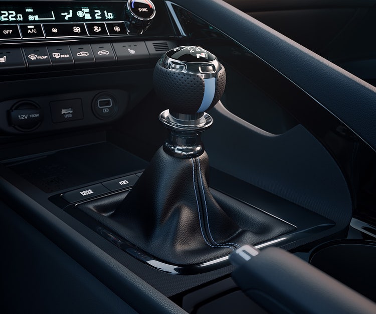 Standard 6 speed manual transmission with rev matching
