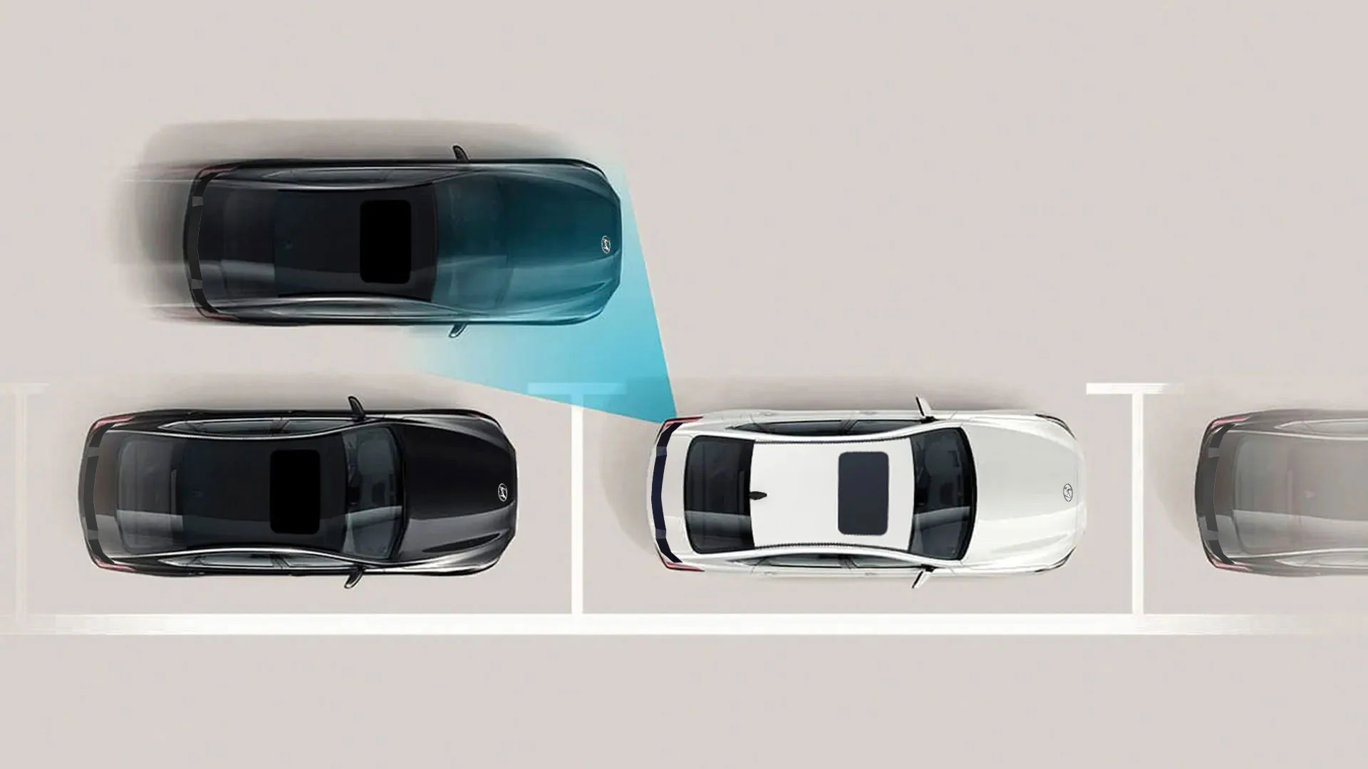 When a vehicle approaching from behind is detected, this standard feature warns passengers with an audible alert to help prevent them from stepping out onto the road when it is dangerous.