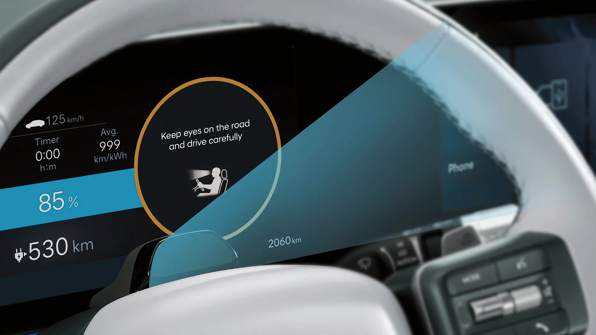 Interior view of the 2027 Hyundai IONIQ 9 Forward Attention Warning