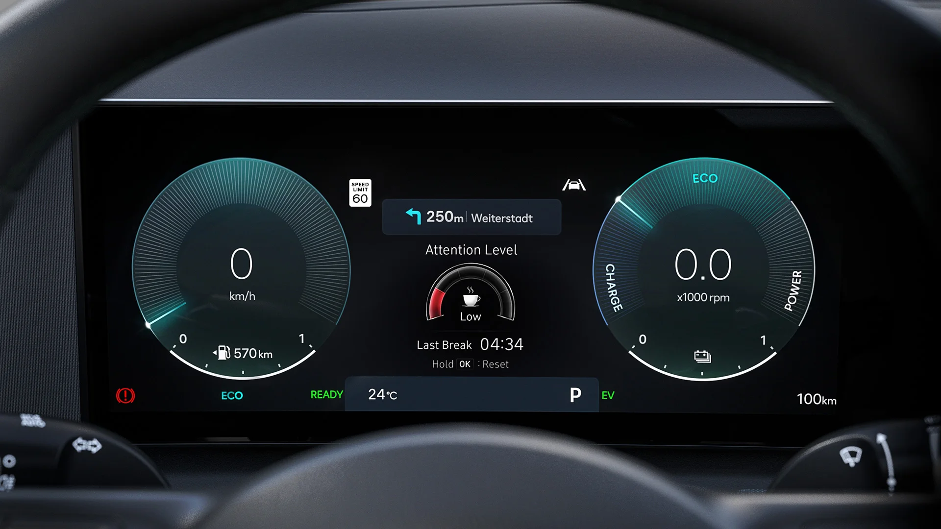 Conçu pour détecter la somnolence du conducteur, ce système offert de série surveille les réactions de celui-ci et émet une alerte visuelle et sonore pour suggérer une pause si le conducteur semble fatigué.