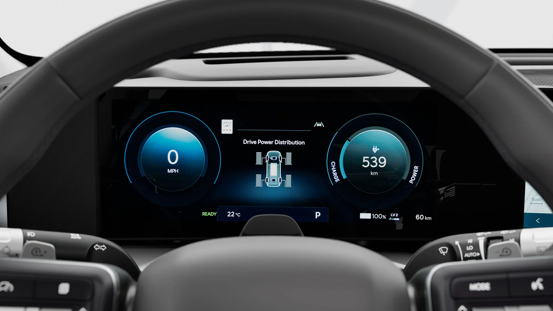 Interior view of the 2027 Hyundai IONIQ 9 12.3” Digital Cluster